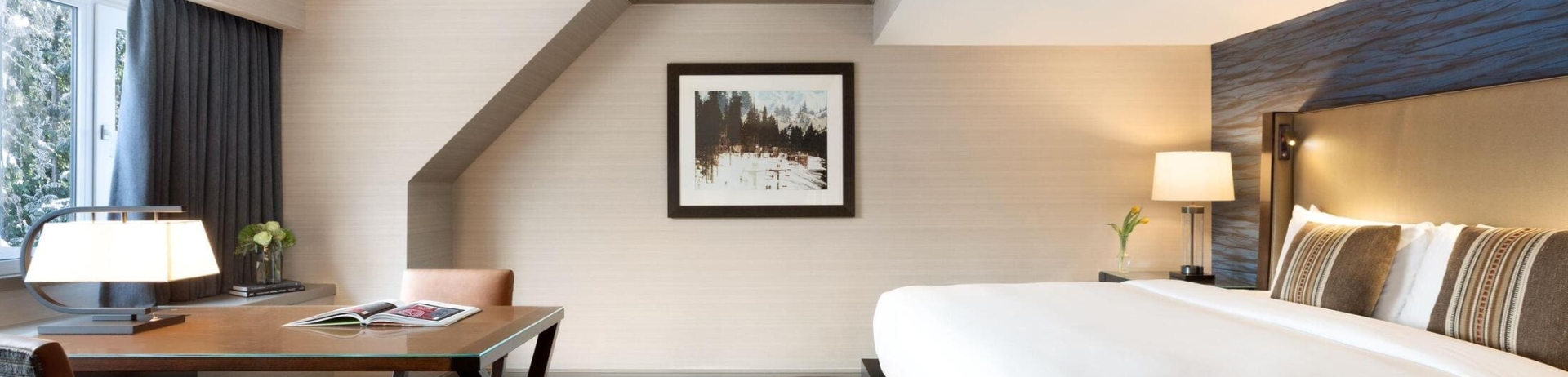 bedroom with work desk