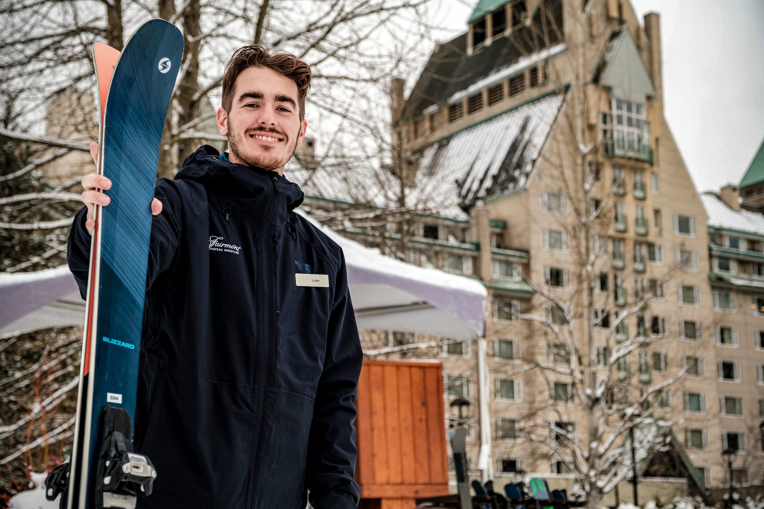 Damian Blunt ski valet at Chateau Whistler