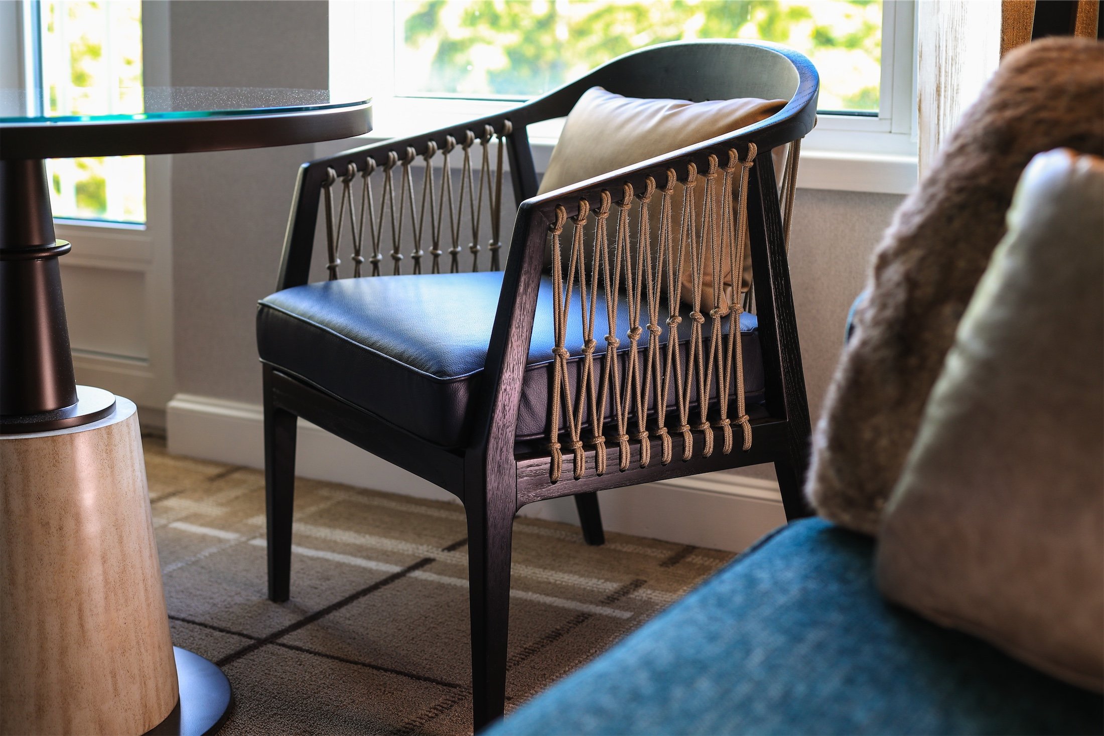 close up of chair in bedroom