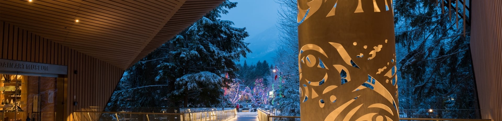 sculpture inside the audain museum