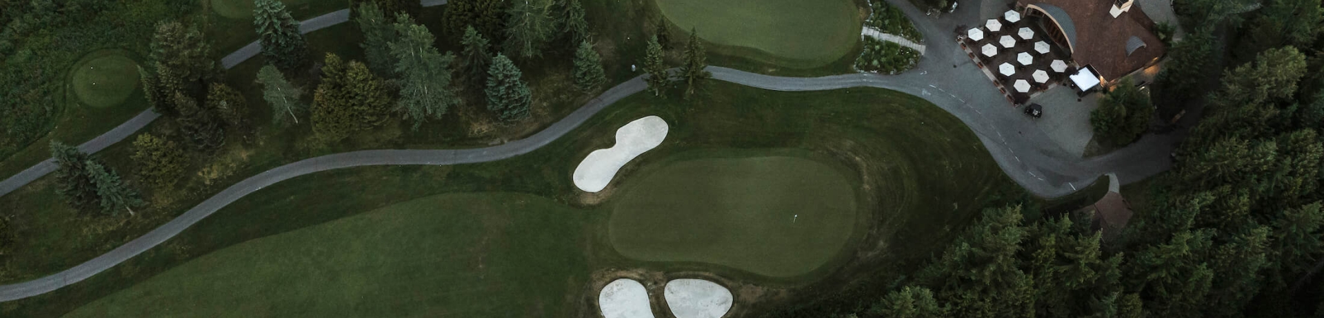 aerial shot of Whistler golf course