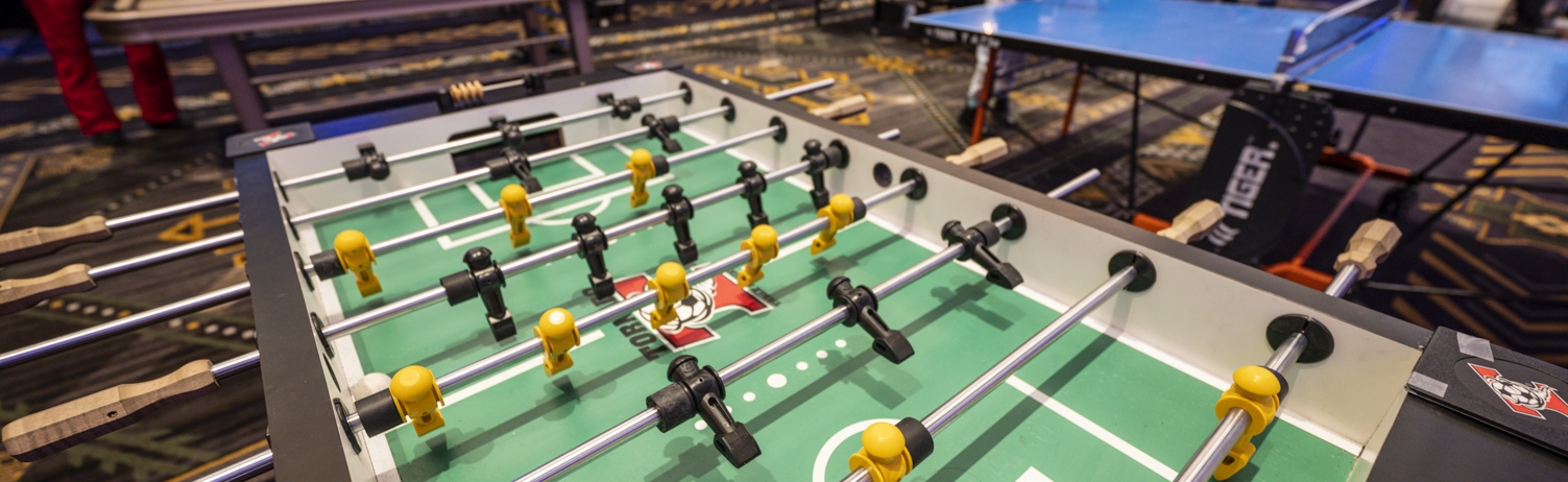 Fairmont Whistler festive Basecamp Games room for teens.