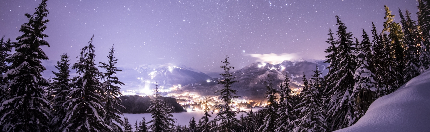 milky way over whistler village