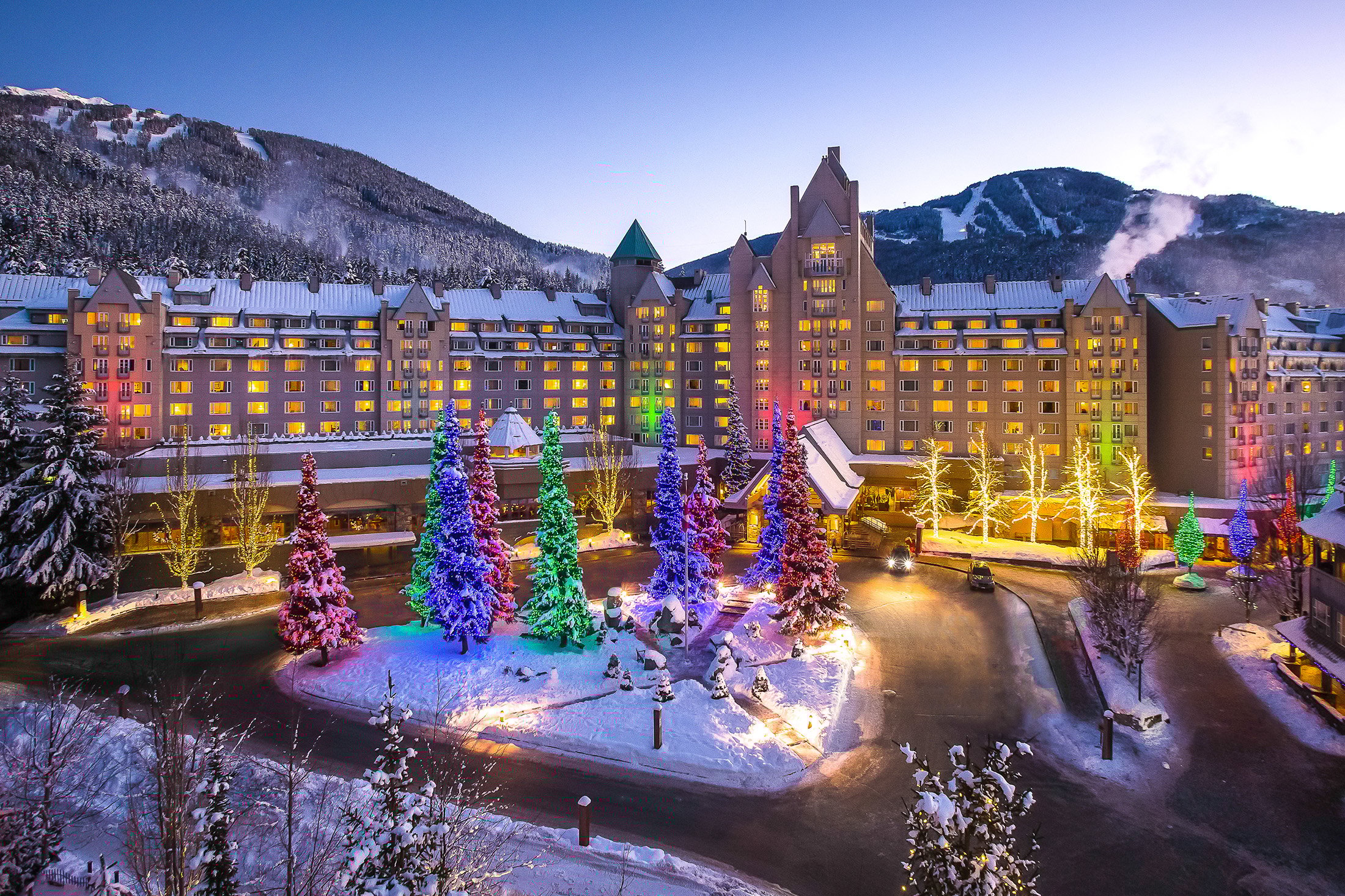 Fairmont winter exterior Festive Lights