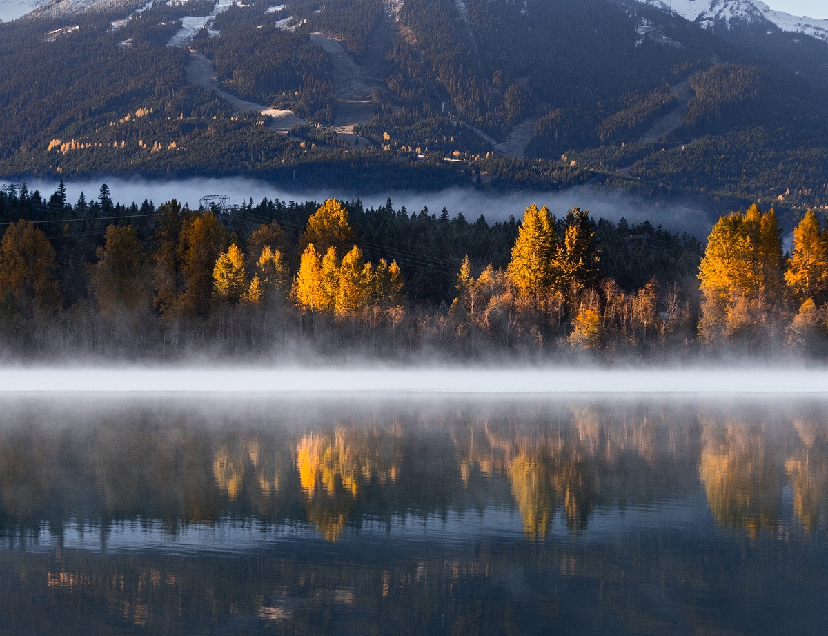 fall whistler peak mirror lake