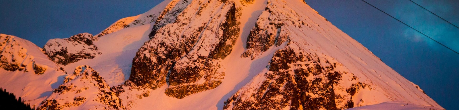 Ziplining sunset wedge mountain
