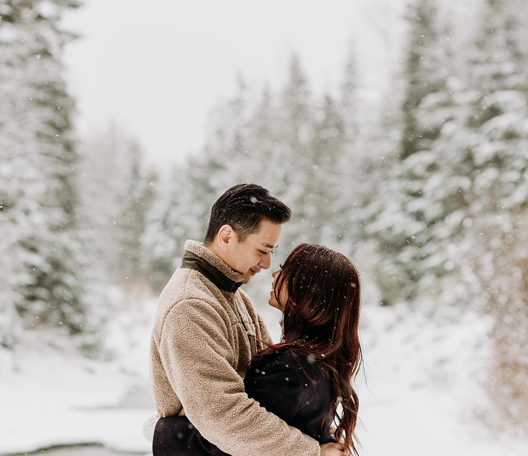 Engagement winter wonderland whistler