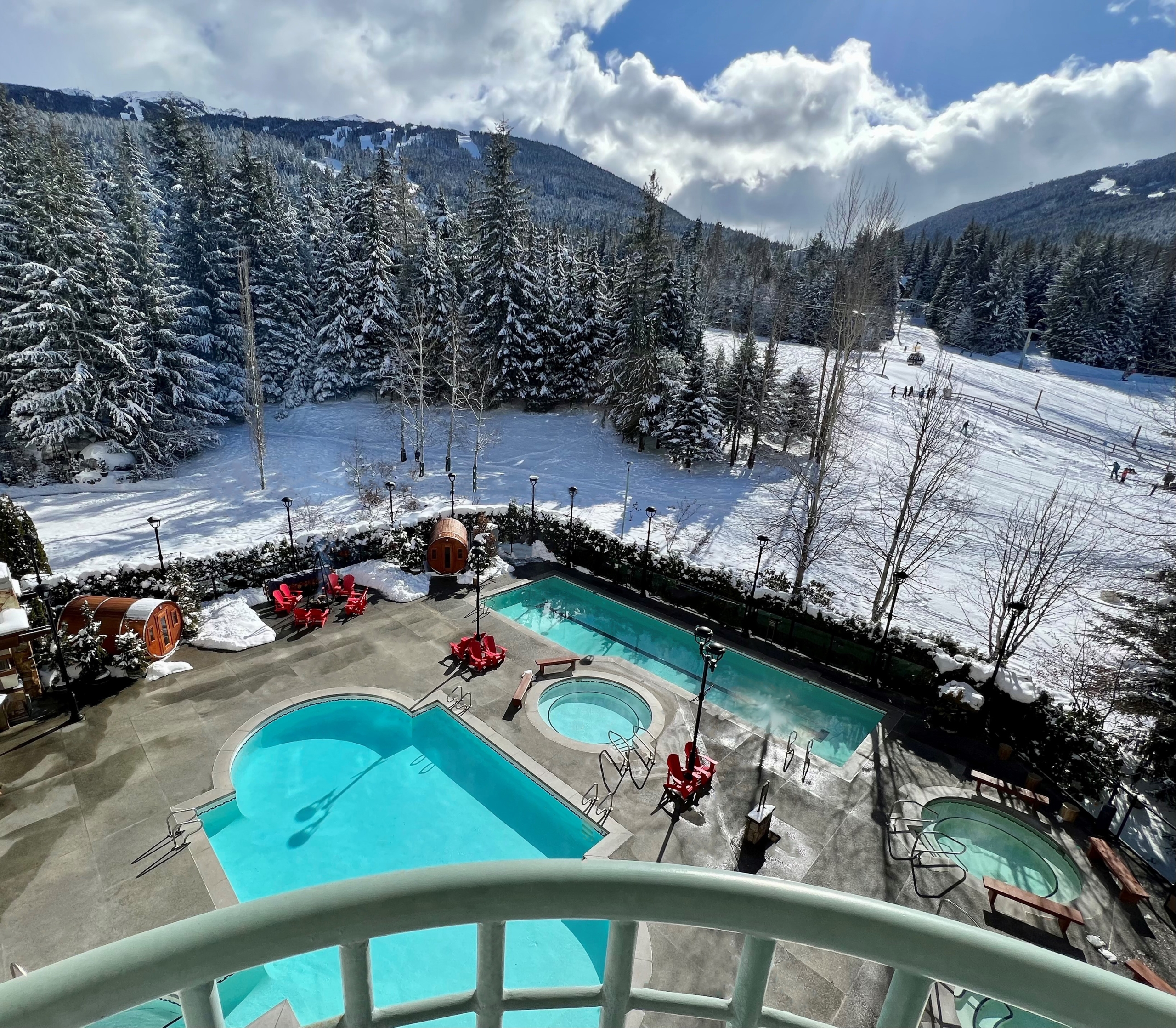 Fairmont Chateau Whistler juliette mountain poolside views