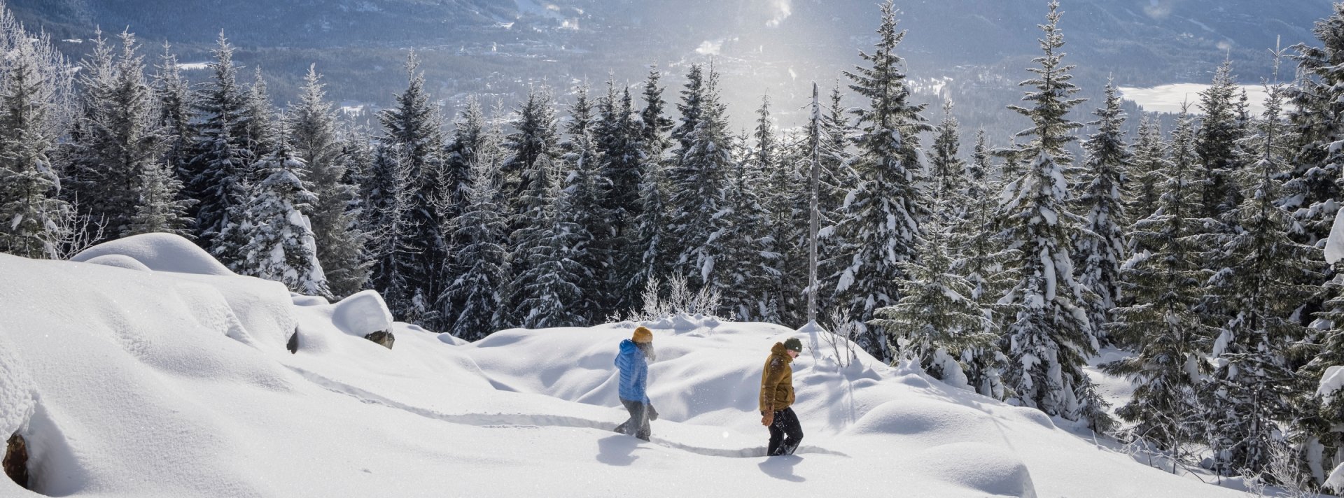Snowshoeing Whistler Blackcomb mountains views Tourism Whistler Justa Jeskova