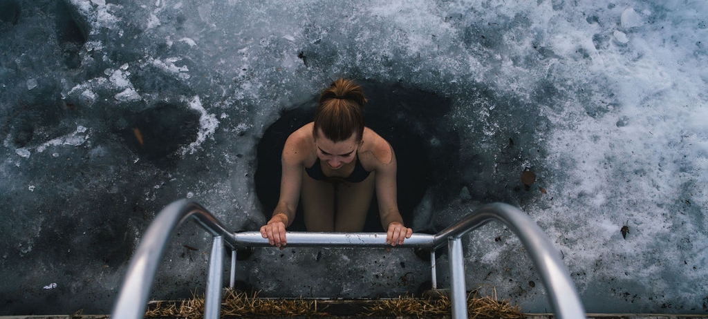 Cold plunge whistler lake