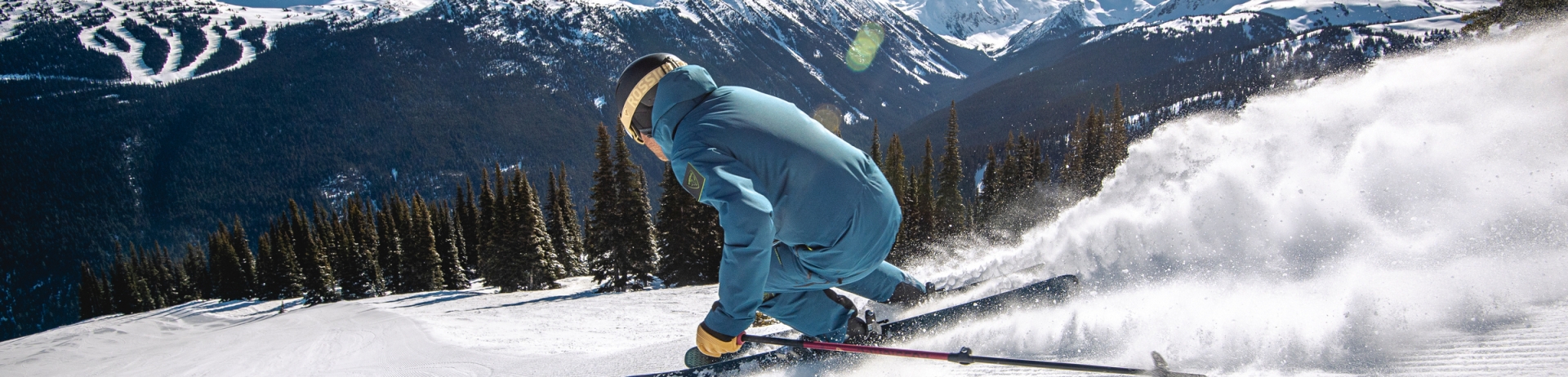 spring skiing whistler bluebird day