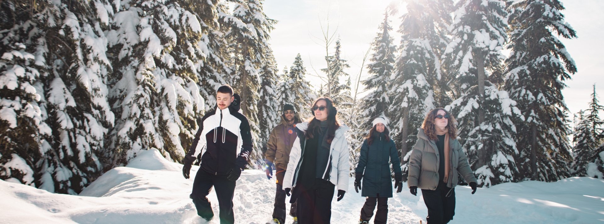 weg snowshoe private experience in winter