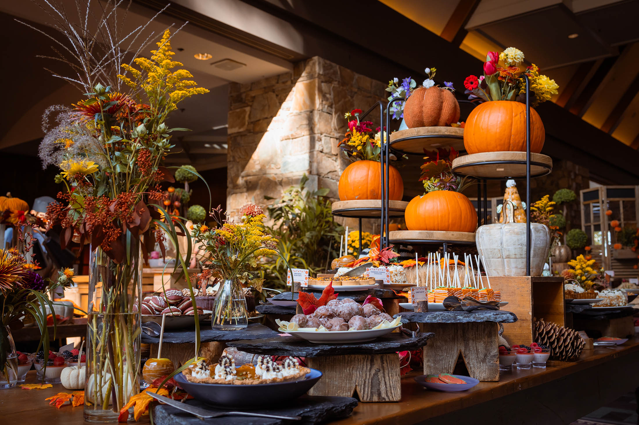 Thanksgiving Harvest Brunch at the Wildflower restaurant at fairmont chateau whistler