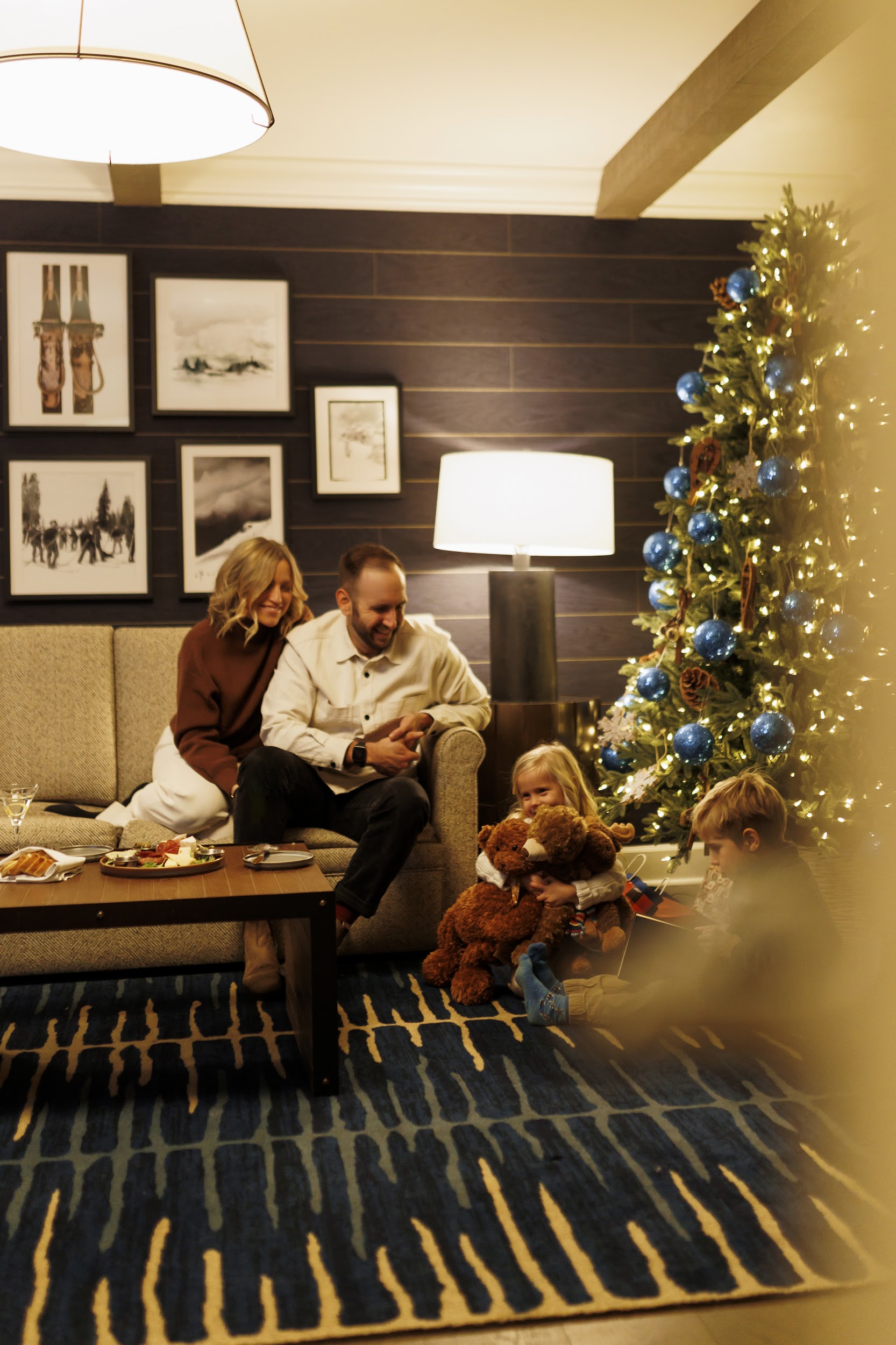 family festive decor at fairmont chateau whistler suite