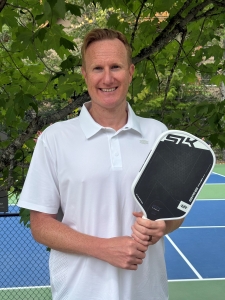 Summit Pickleball Academy member William who helps guests at Fairmont Chateau Whistler learn the skill of pickleball