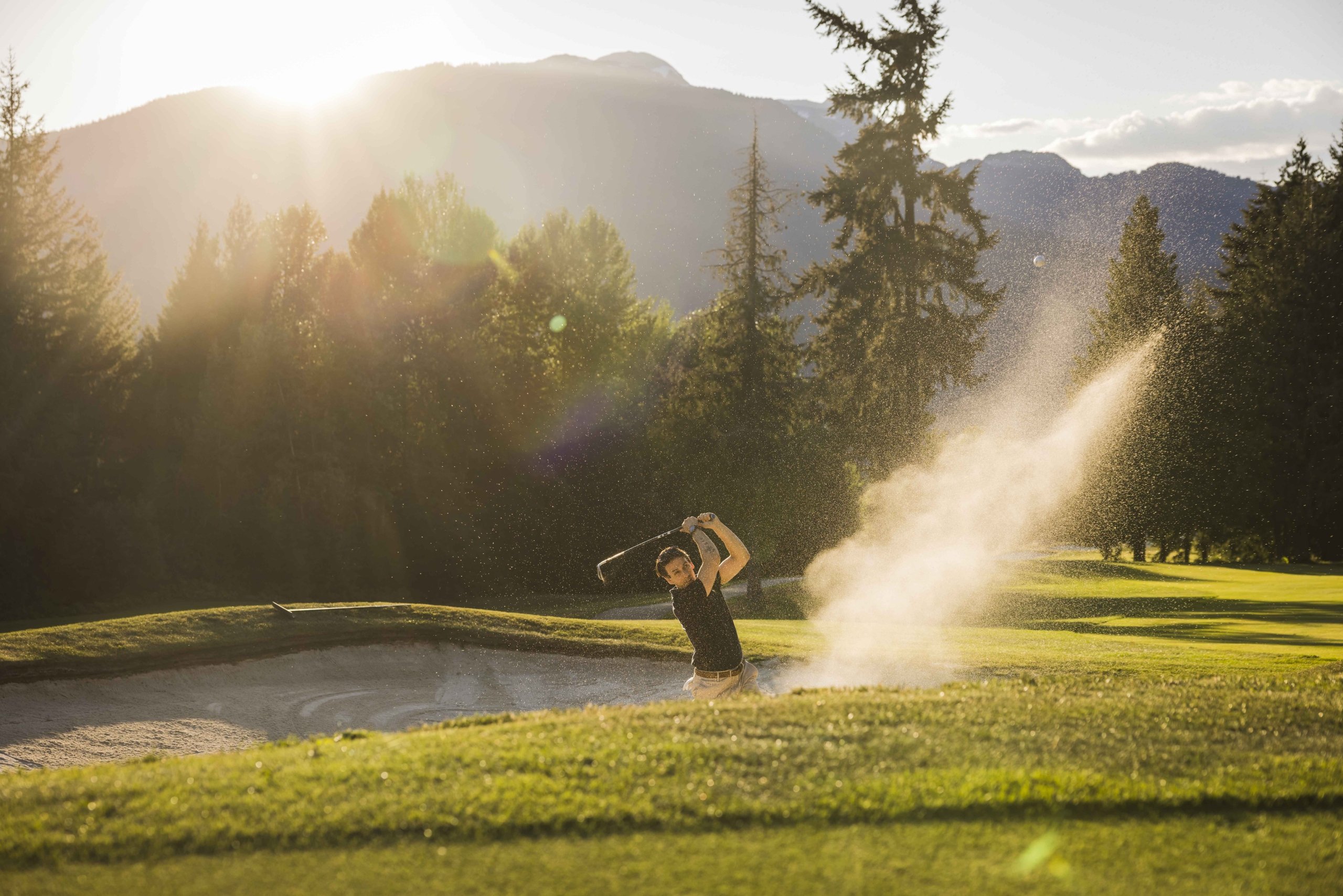 Golfing at the Fairmont Chateau Whistler Golf Course