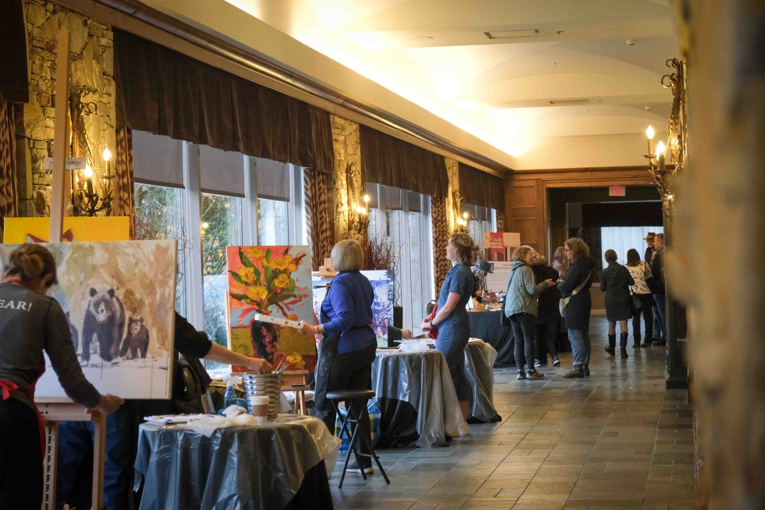 trees of hope live art at fairmont chateau whistler