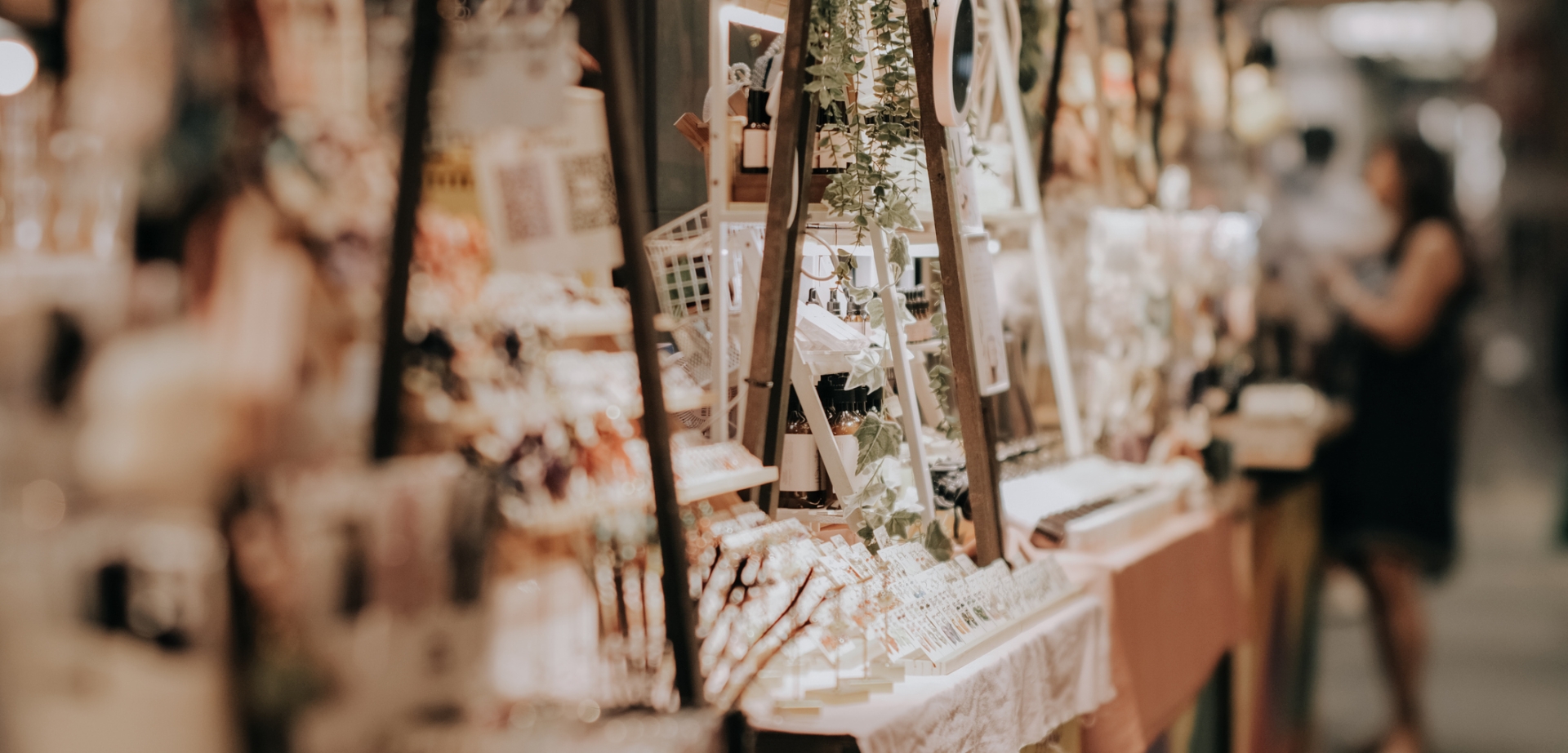 Indoor festive christmas early market at fairmont chateau whistler.