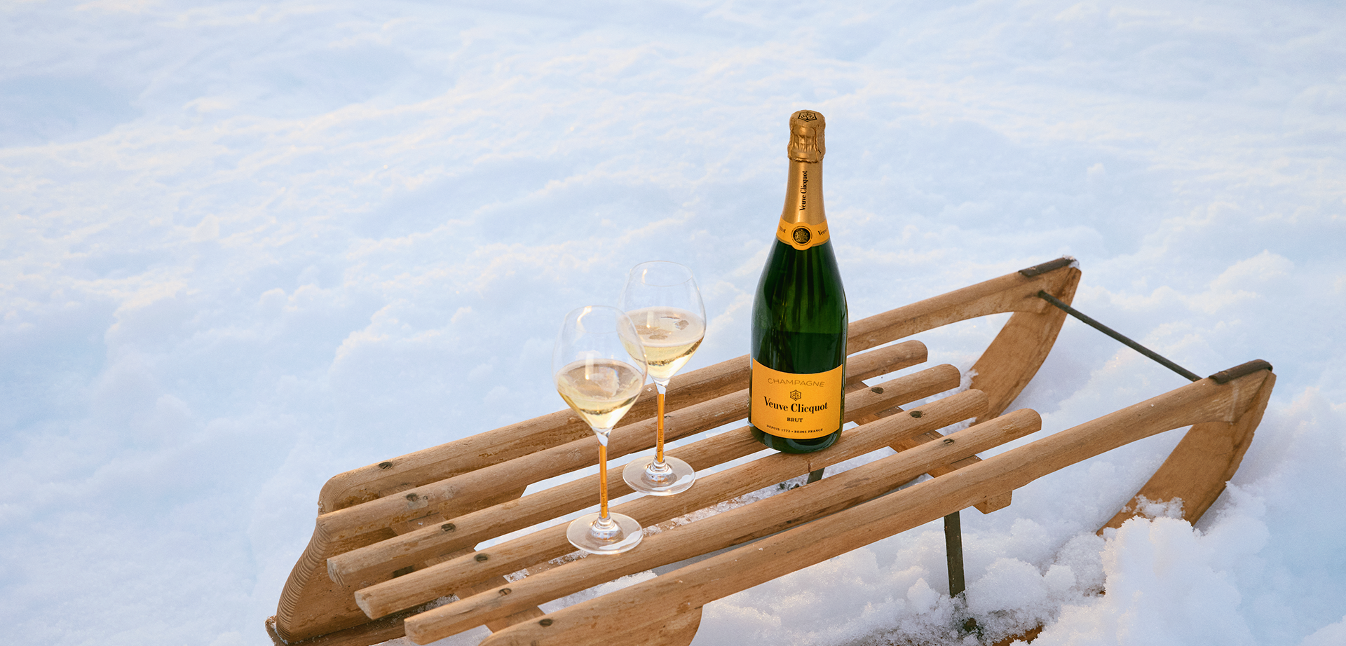 veuve clicquot in the snow beach at the mallard lounge fairmont chateau whistler
