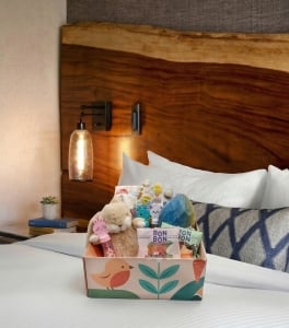 easter basket in room at fairmont chateau whistler