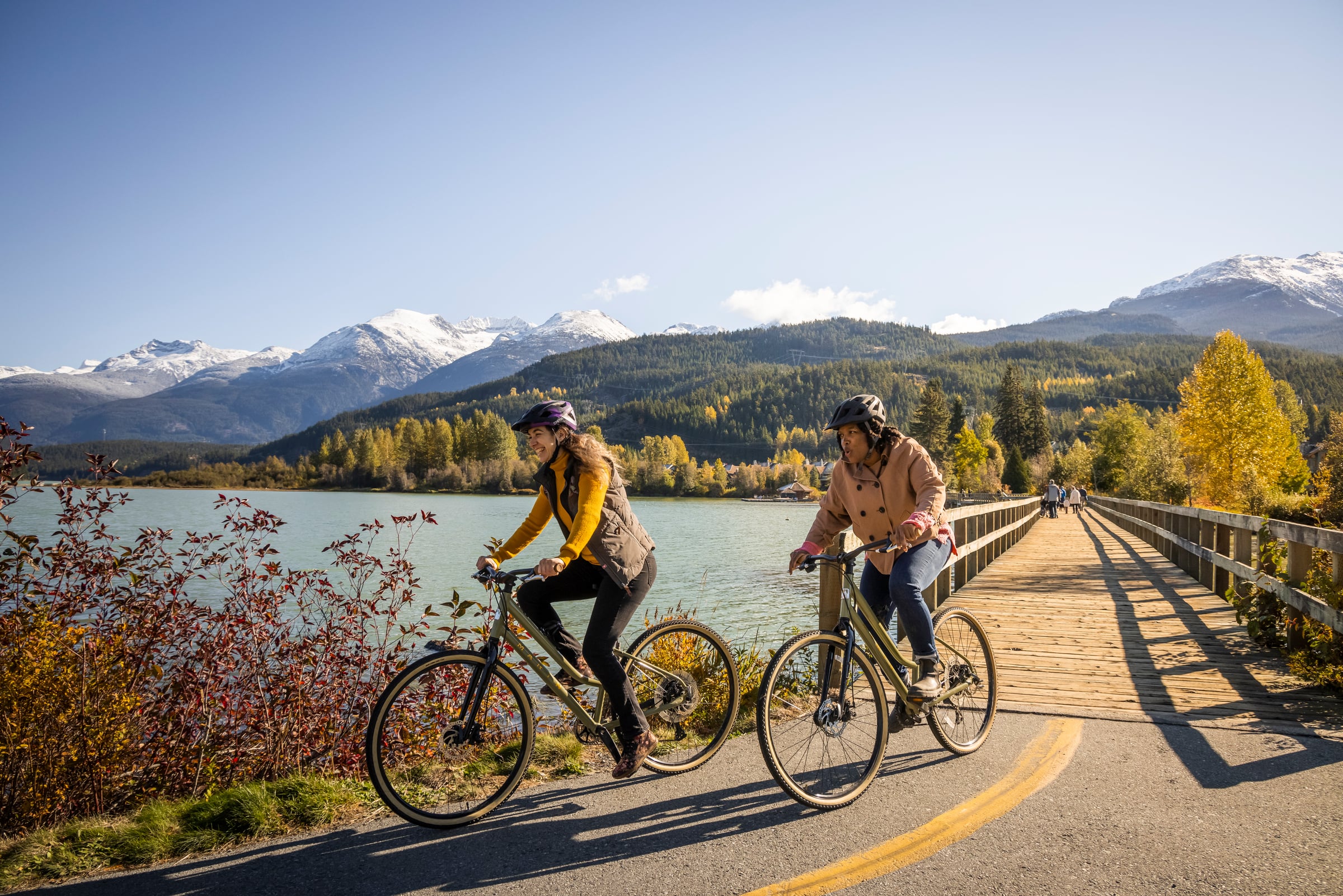 biking in whistler during fall season